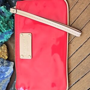 Kate Spade red patten leather wristlet